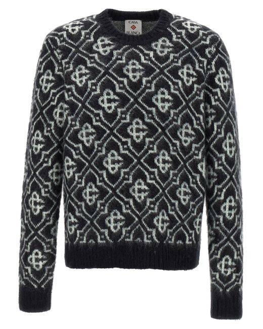 Casablanca Black 'Monogram' Sweater for men