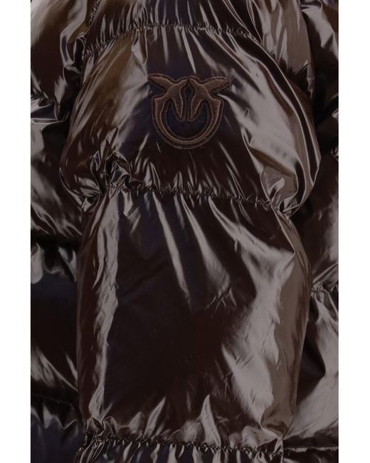Pinko Brown Hooded Eleodoro Down Jacket
