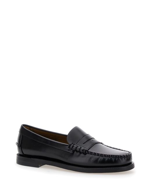Sebago Black Pull-On Loafers