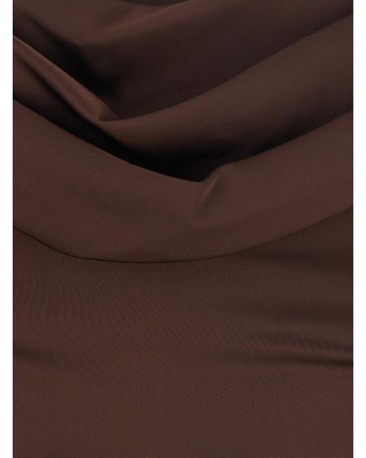 ROTATE BIRGER CHRISTENSEN Brown Long Sleeveless Dress Polyester