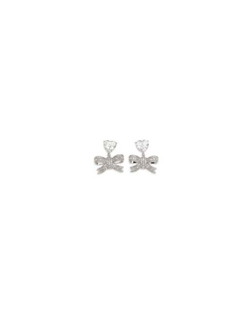 Self-Portrait White Brass Earrings