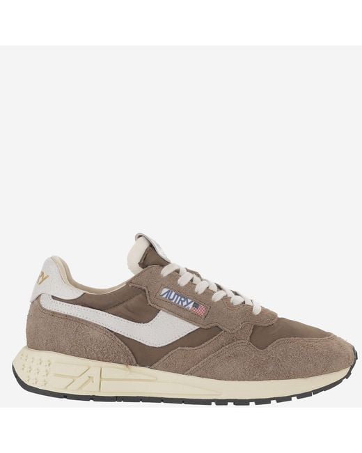 Autry Gray Low Sneakers Reelwind Leather Trainers for men