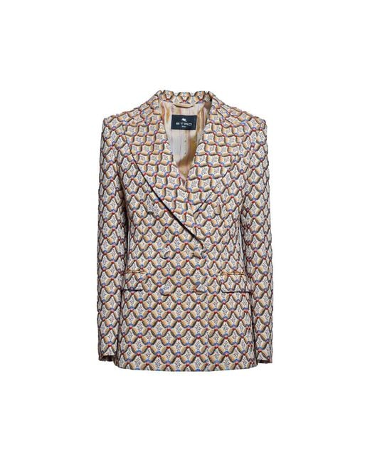 Etro Multicolor Pattern Jacquard Double-breasted Jacket