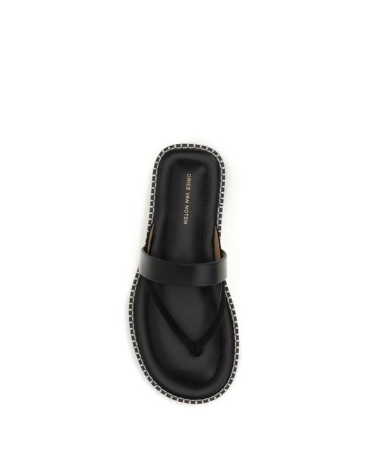 Dries Van Noten White Slip-On Leather Sandals With Sequins Calf for men