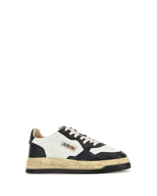 Autry White Two-Tone Leather X Maison Mihara Yasuhiro General Scale Supvint Sneakers for men