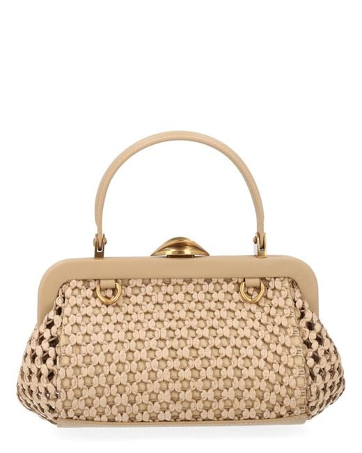 Cult Gaia Metallic Mini Bag Zuma Cotton Rayon Clutch