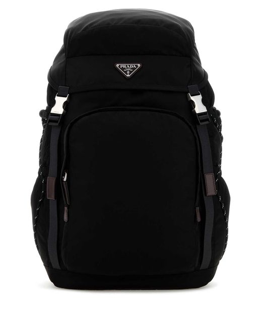 Prada Black Canvas Backpack for men