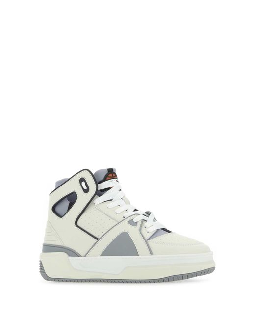 Just Don White Two-Tone Leather Jd1 Sneakers for men