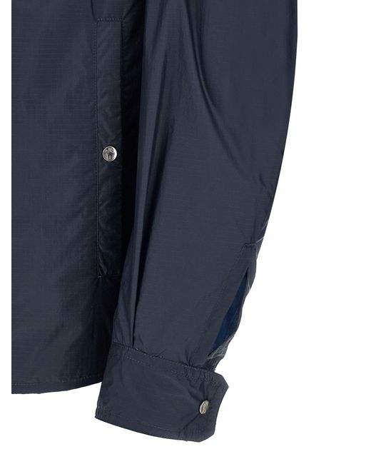Moncler Blue Ripstop Shirt for men