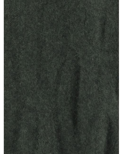 Allude Green Cashmere And Silk Sweater