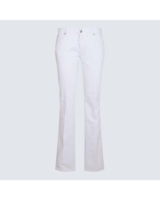 DSquared² White Cotton Denim Jeans