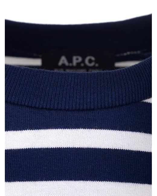 A.P.C. Blue Emilien T-shirt for men