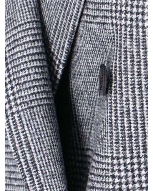 Tagliatore Gray Double-Breasted Virgin Wool Suit