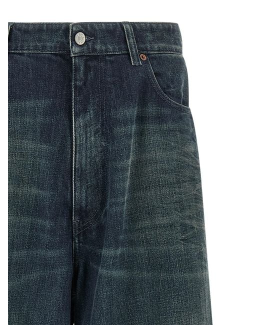 MM6 by Maison Margiela Blue Numeric Signature Mm6 Jeans Cotton for men