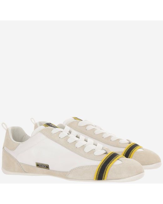 Fendi Metallic Sneakers Suede And Fabric Polyamide Trainers for men