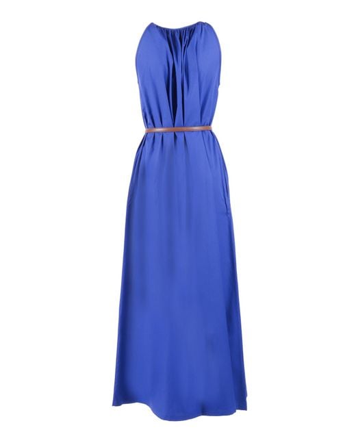 Max Mara Blue Dress Cotton Midi