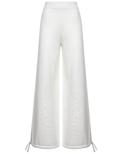 Max Mara White Trousers Lana