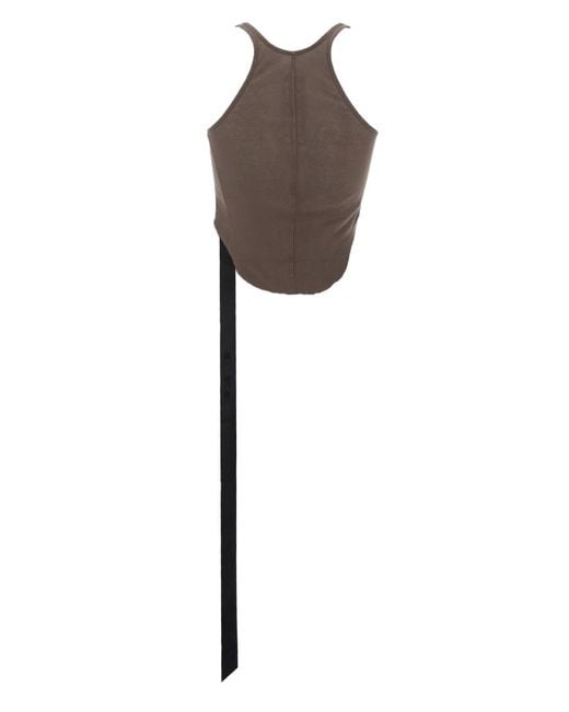 Rick Owens Brown Cotton Top Tops