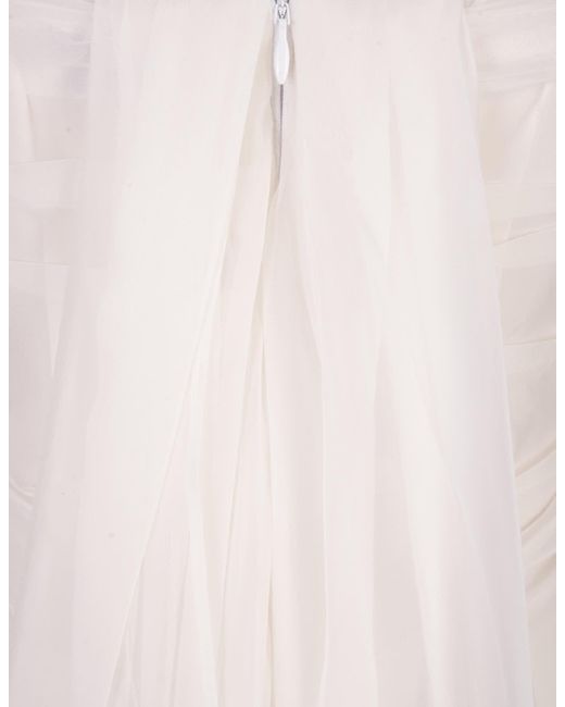 Alexander McQueen White Bustier Evening Dress