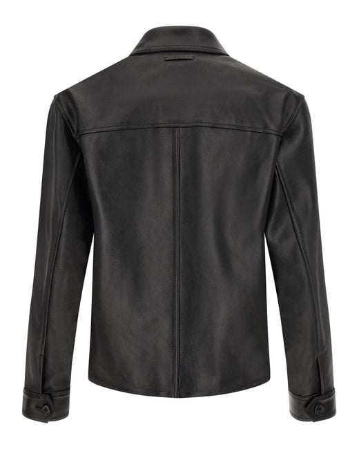 Marni Brown Leather Jacket for men