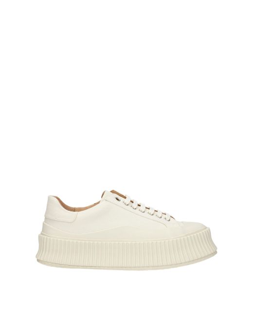 Jil Sander Natural Platform Laceup Sneakers