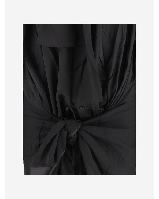 Balenciaga Black Silk Blouse