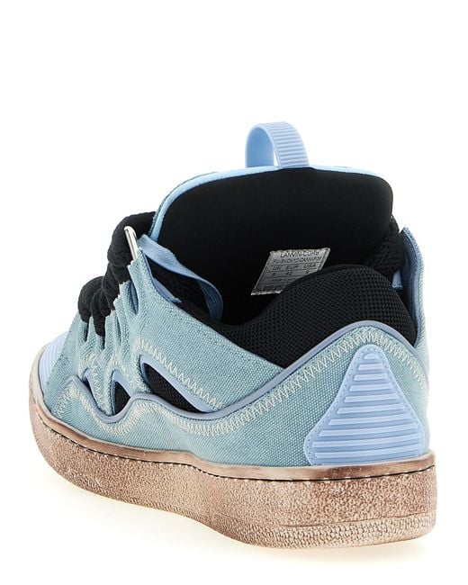 Lanvin Blue Solid Sneakers for men