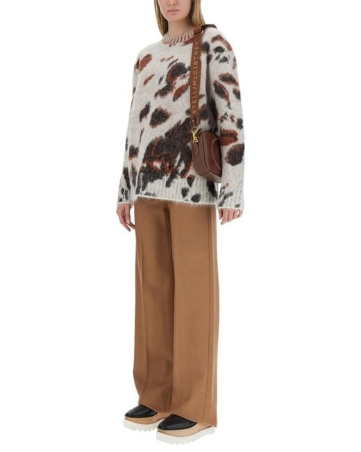 Stella McCartney Gray Spotted Shirt Wool Alpaca Jumpers