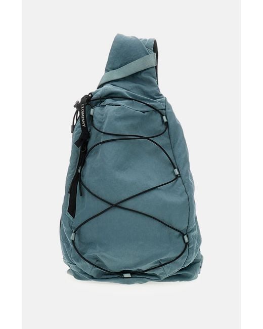 C P Company Blue Nylon B Crossbody Backpack for men