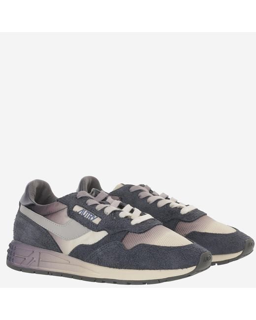 Autry Blue Sneakers Reelwind Leather Trainers for men