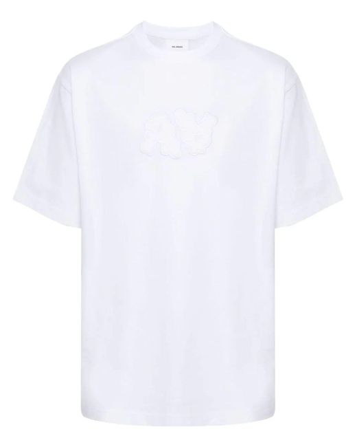 Axel Arigato White Embossed-logo Cotton T-shirt for men