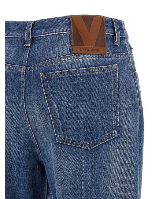 Valentino Garavani Blue Flared Jeans Cotton