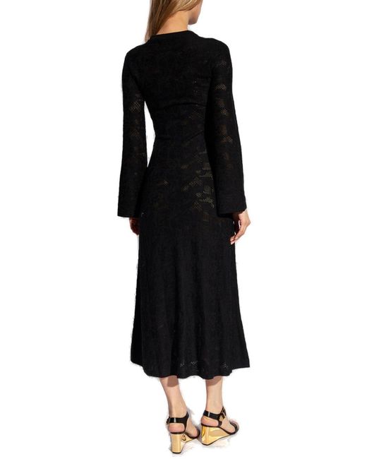Chloé Black Openwork Dress,