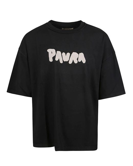 Paura Black Logo Oversized T-Shirt for men