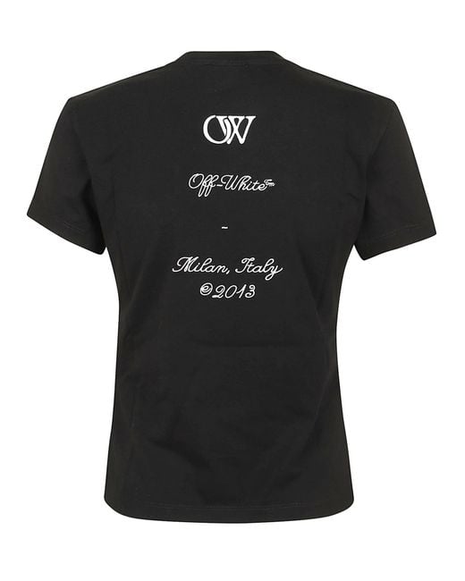 Off-White c/o Virgil Abloh Black Ow 23 Embr Fitted Tee