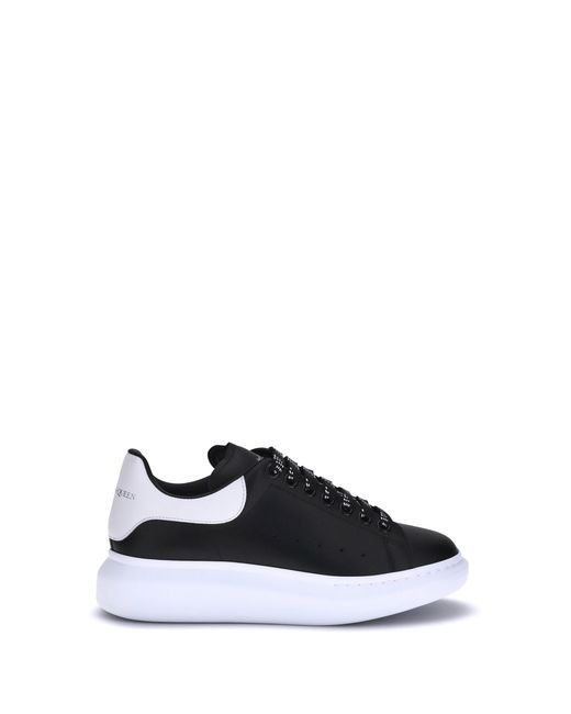 McQueen Black Leather Sneakers- Upper: Calf Trainers for men