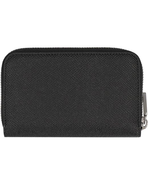 Dolce & Gabbana Black Leather Wallet Calf & Cardholders for men