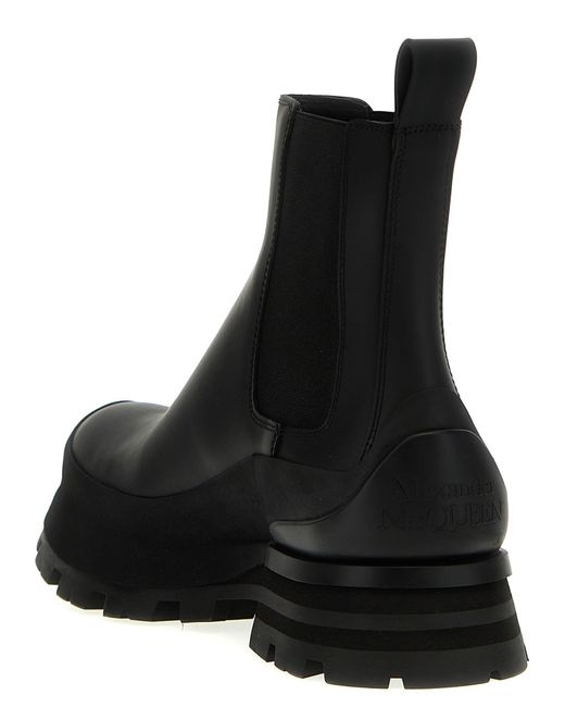 Alexander McQueen Black Wander Boots, Ankle Boots for men