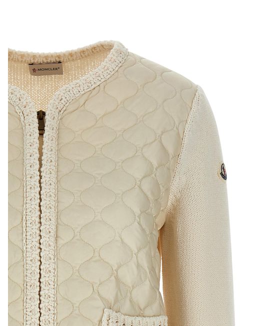 Moncler Natural Padded Cardigan