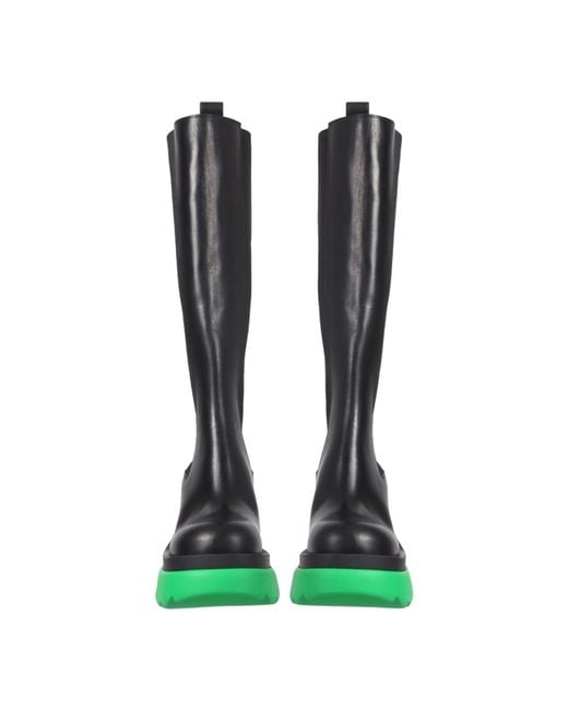 Bottega Veneta Black Flash High Chelsea Boots
