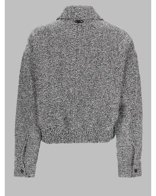 MICHAEL Michael Kors Gray Cotton Bomber Jacket Trench & Raincoats