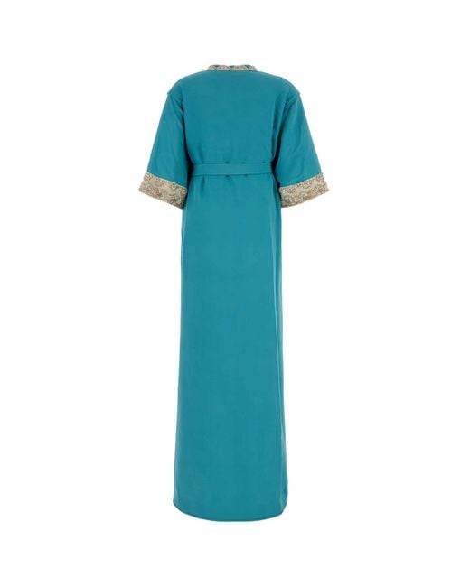 Valentino Garavani Blue Crepe Long Dress