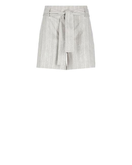 D.exterior White Viscose Blend Bermuda Shorts