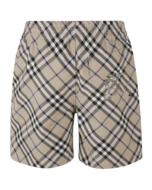 Burberry Gray Lichen Ip Check Shorts for men