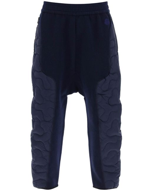Moncler Genius Blue Padded Quilted Pants for men