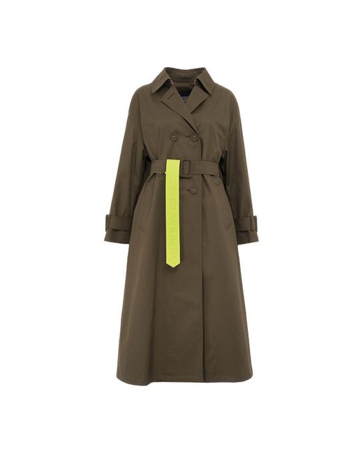 Herno Green Belted Trench Coat