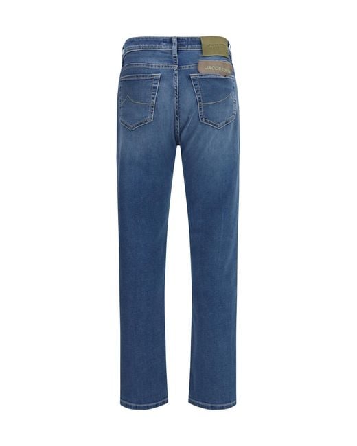 Jacob Cohen Blue Slim Fit Jeans Cotton; Elastane for men