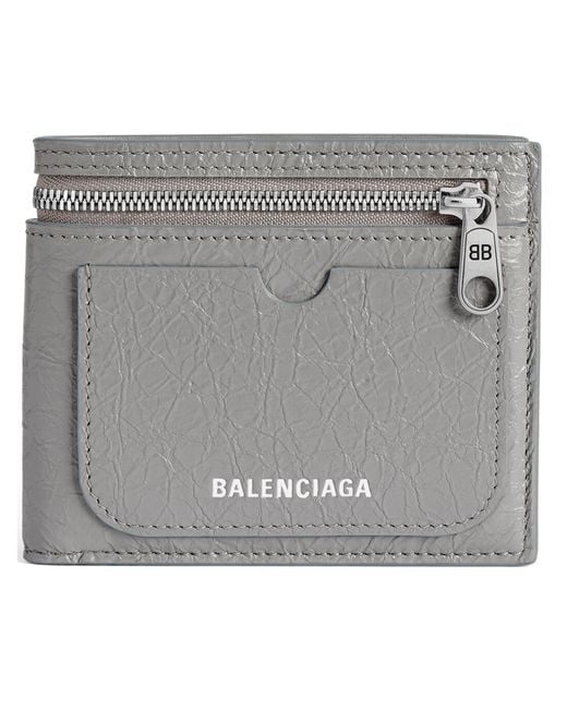 Balenciaga Gray Superbusy Square Folded Wallet for men