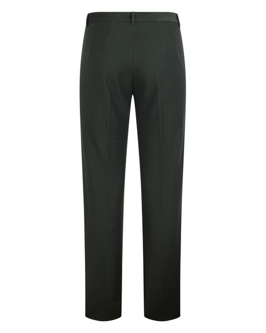 Max Mara Gray Straight Trousers Umanita Cotton