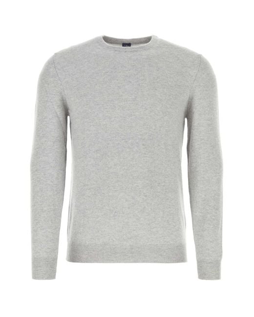 Fedeli Gray Light Cashmere Sweater for men